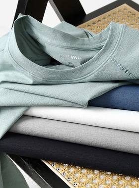 LU家代工厂出货！COOL科技凉感面料！夏季男士速干插肩袖短袖T恤