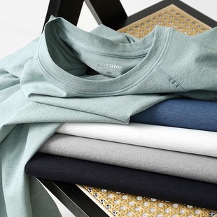 COOL科技凉感面料 短袖 夏季 速干插肩袖 T恤 男士 LU家代工厂出货