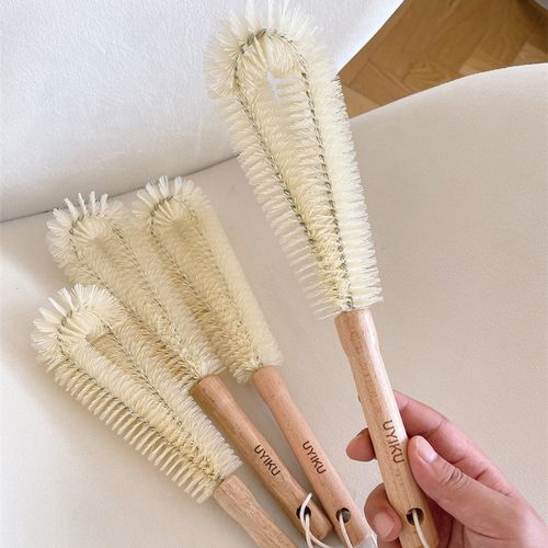 无死角清洗 一刷全搞定！洗杯子神器 多功能榉木杯刷瓶刷壶刷子