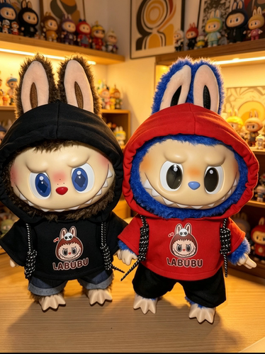 zimomo娃衣labubu38cm/58cm拉布布图案卫衣牛仔裤