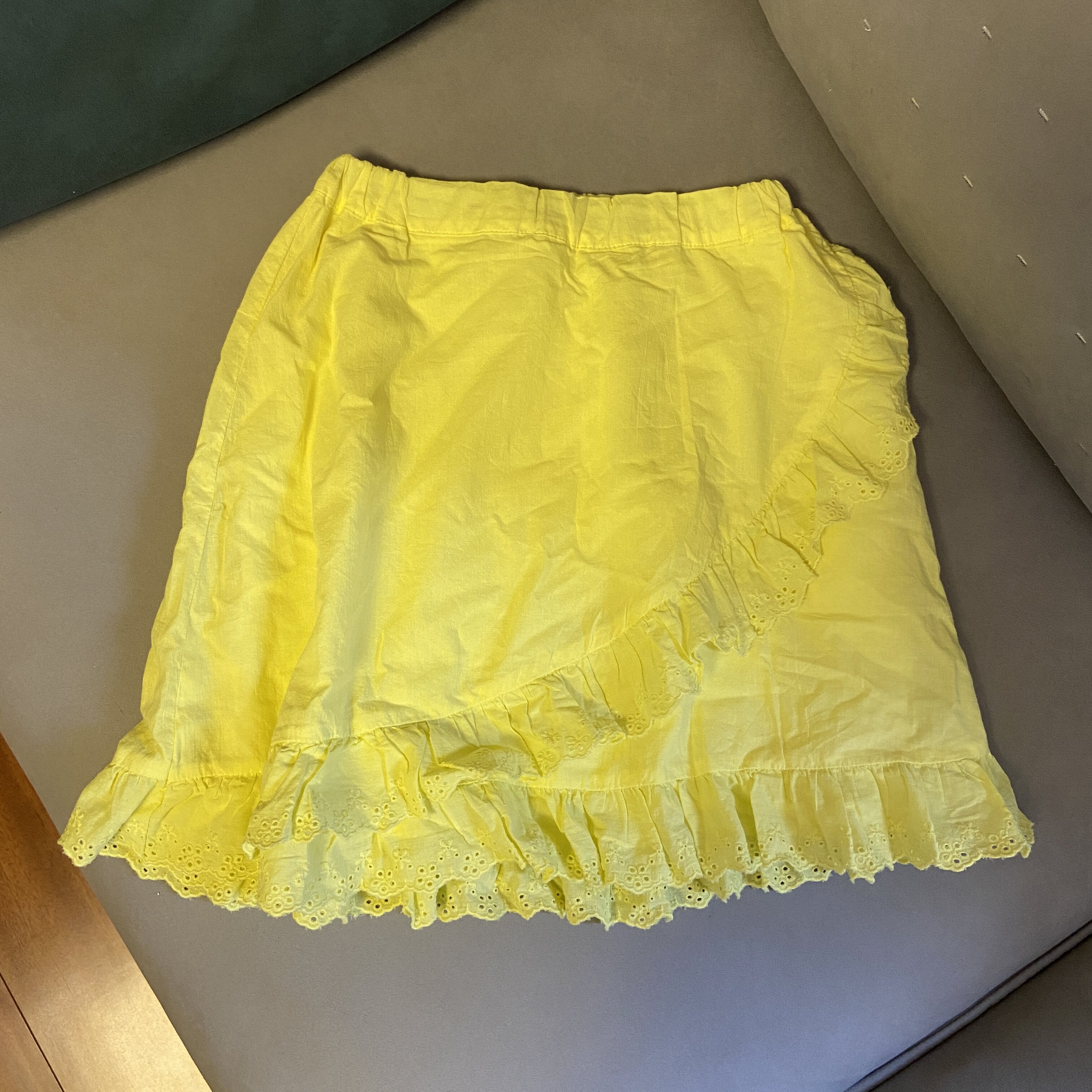 外贸欧单女童洋气刺绣花边半身裙夏季女孩纯棉时尚宽松百搭短裙