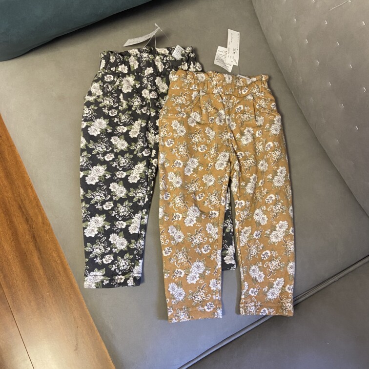 日单女童加绒保暖裤子萝卜裤