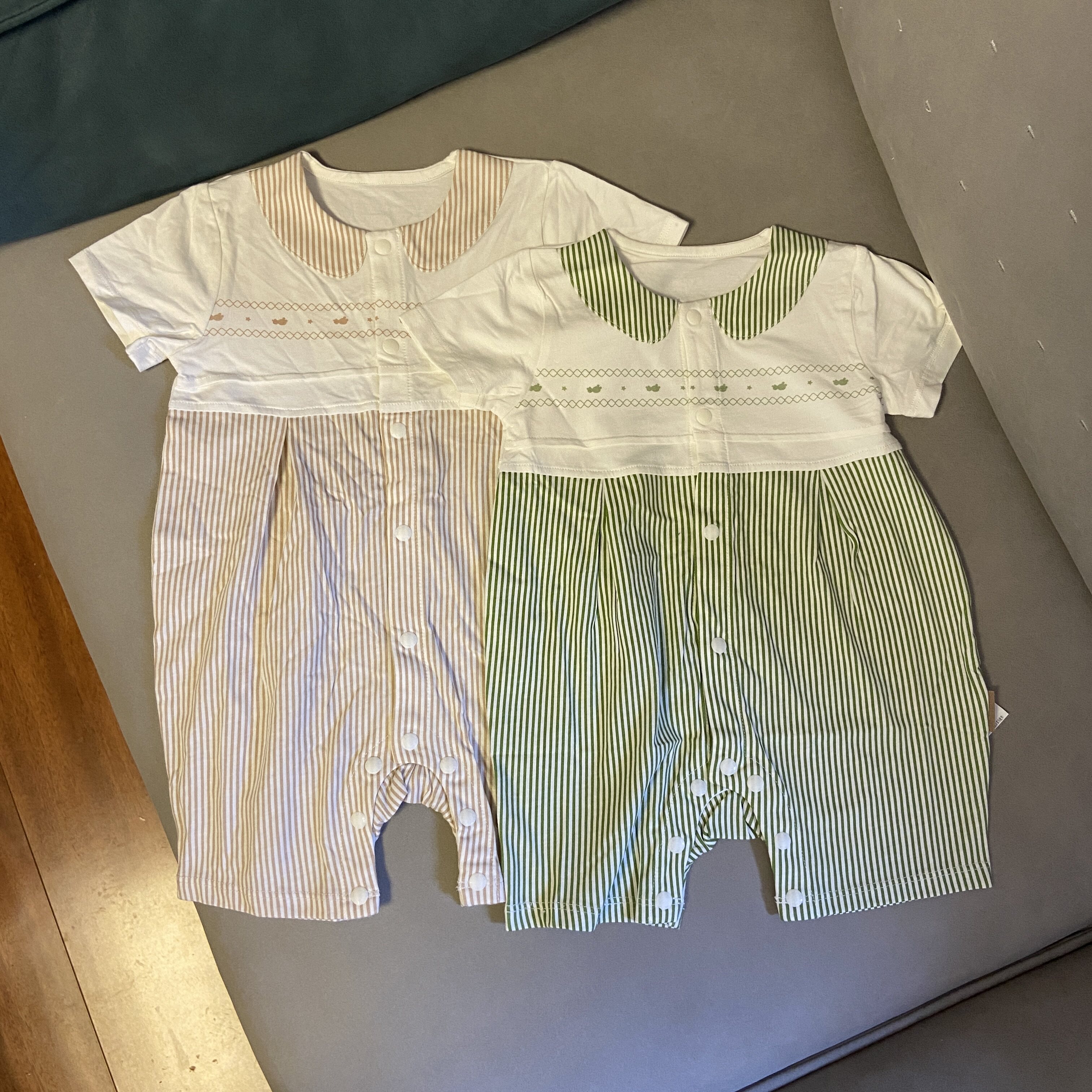 撤柜婴幼儿时尚洋气短袖连体衣夏季薄款男女宝宝休闲舒适爬服哈衣