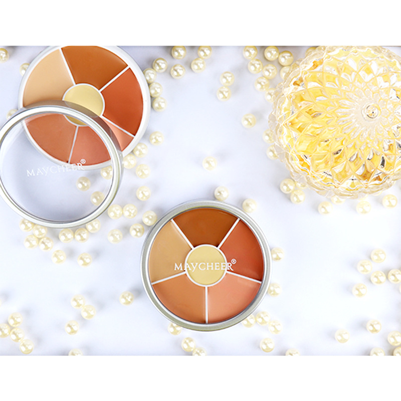 美茜儿遮瑕膏6色遮盖斑点痘印痘痘黑眼圈立体遮瑕修容盘42g