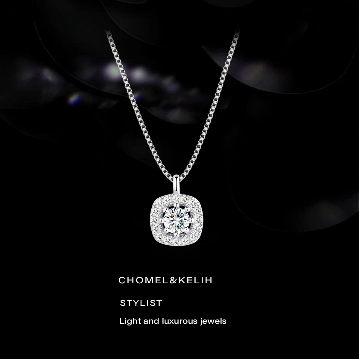 CHOMELKELIH「小方糖」锆石项链