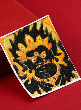 西藏手工宝石彩金唐卡画