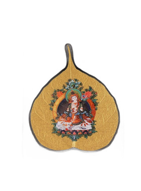 天然菩提叶五爷药师佛像