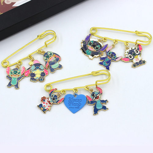 可爱通史迪仔胸针服饰星