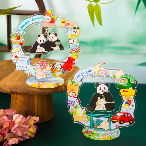 国宝熊猫立牌摇摇乐福宝