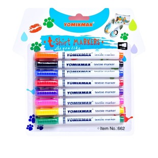 手绘T恤帆布鞋织物笔马克笔布绘笔衣服包包diy涂鸦笔儿童防水彩绘