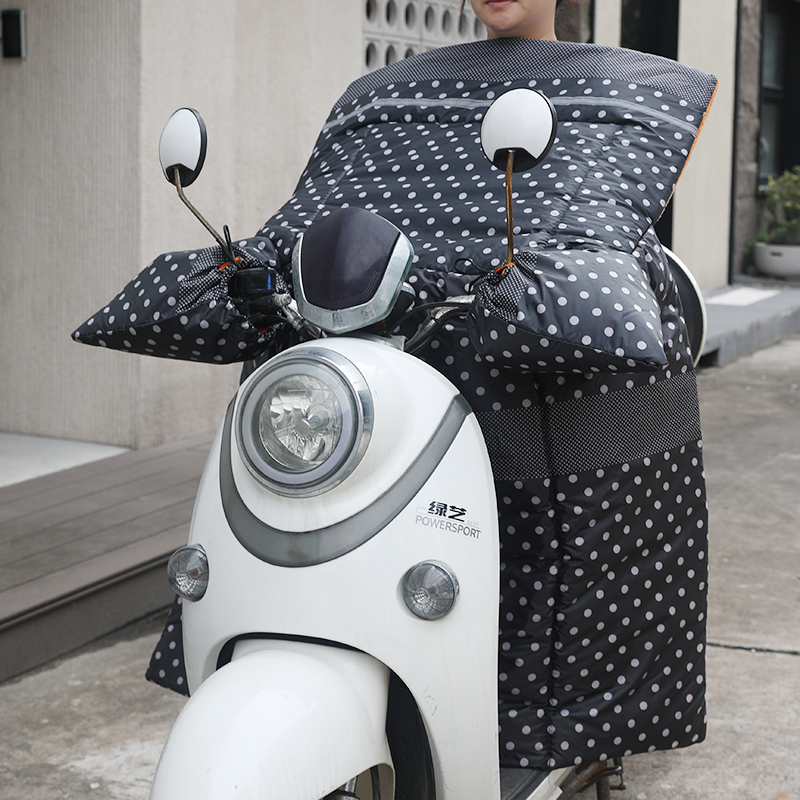 电动车加大挡风被冬季加绒防寒