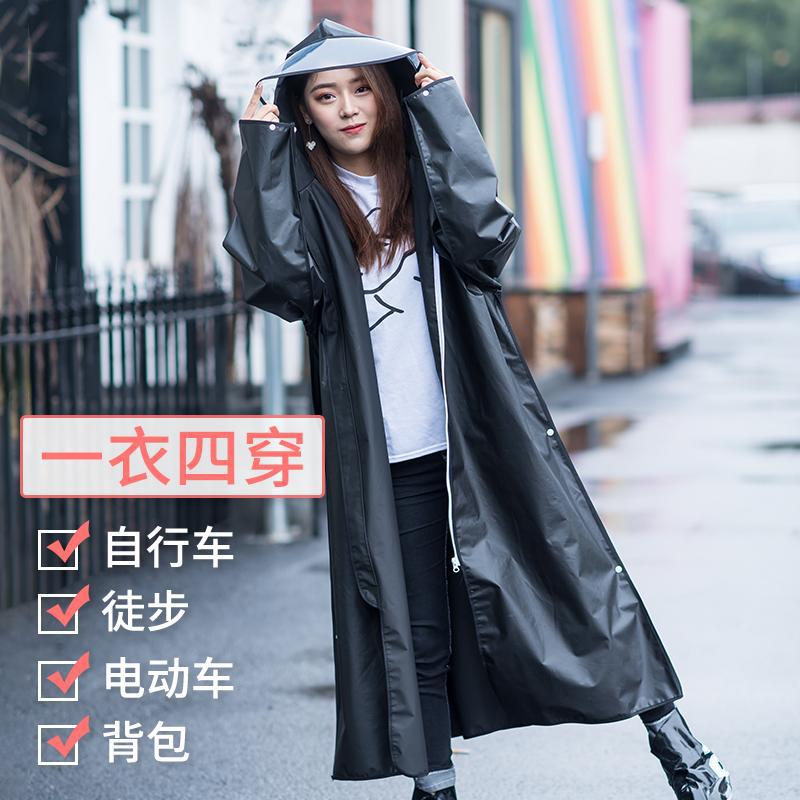 电动电瓶车雨衣徒步成人连体雨衣时尚透明户外多功能雨披电动车
