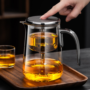 2025新款磁吸按压飘逸杯茶水分离 办公室家用懒人冲茶神器沏茶壶