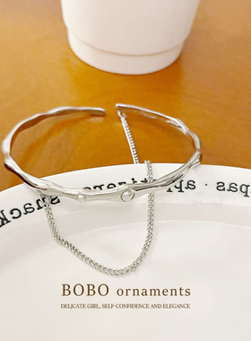 冷淡两用款臂环金属珍珠链条手镯