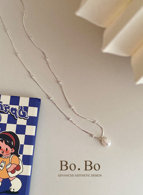 一颗天然巴洛克珍珠项链