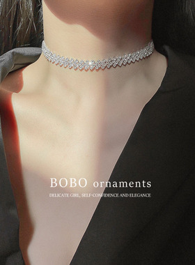 法式精致锁骨链超仙精美项链女