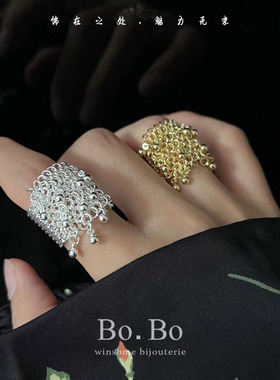 高级感链条小众食指戒女