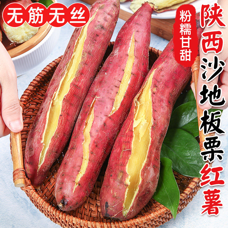 现挖陕西临潼板栗红薯蜜薯沙地新鲜番薯农家自种小香薯甜山芋地瓜