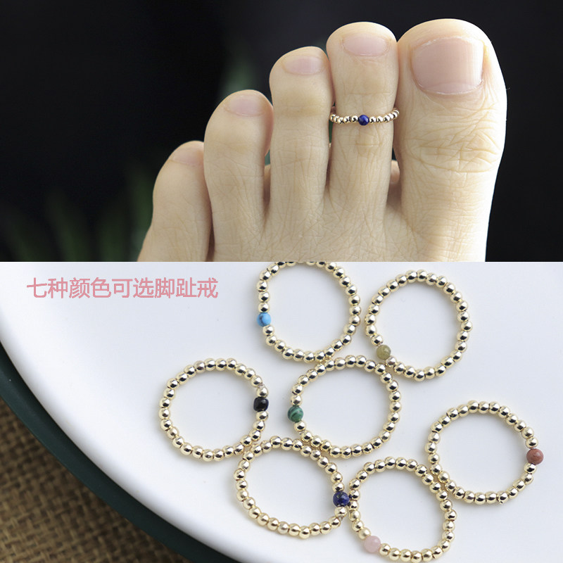 原创设计弹力可调节脚戒简约女性感脚趾素戒脚趾环尾戒潮人脚戒指