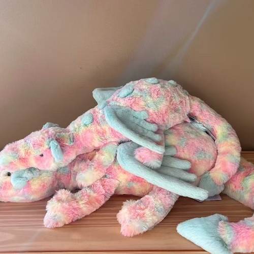 英国Jellycat新品彩虹龙拉祖利亚龙毛绒玩偶安抚玩具礼物