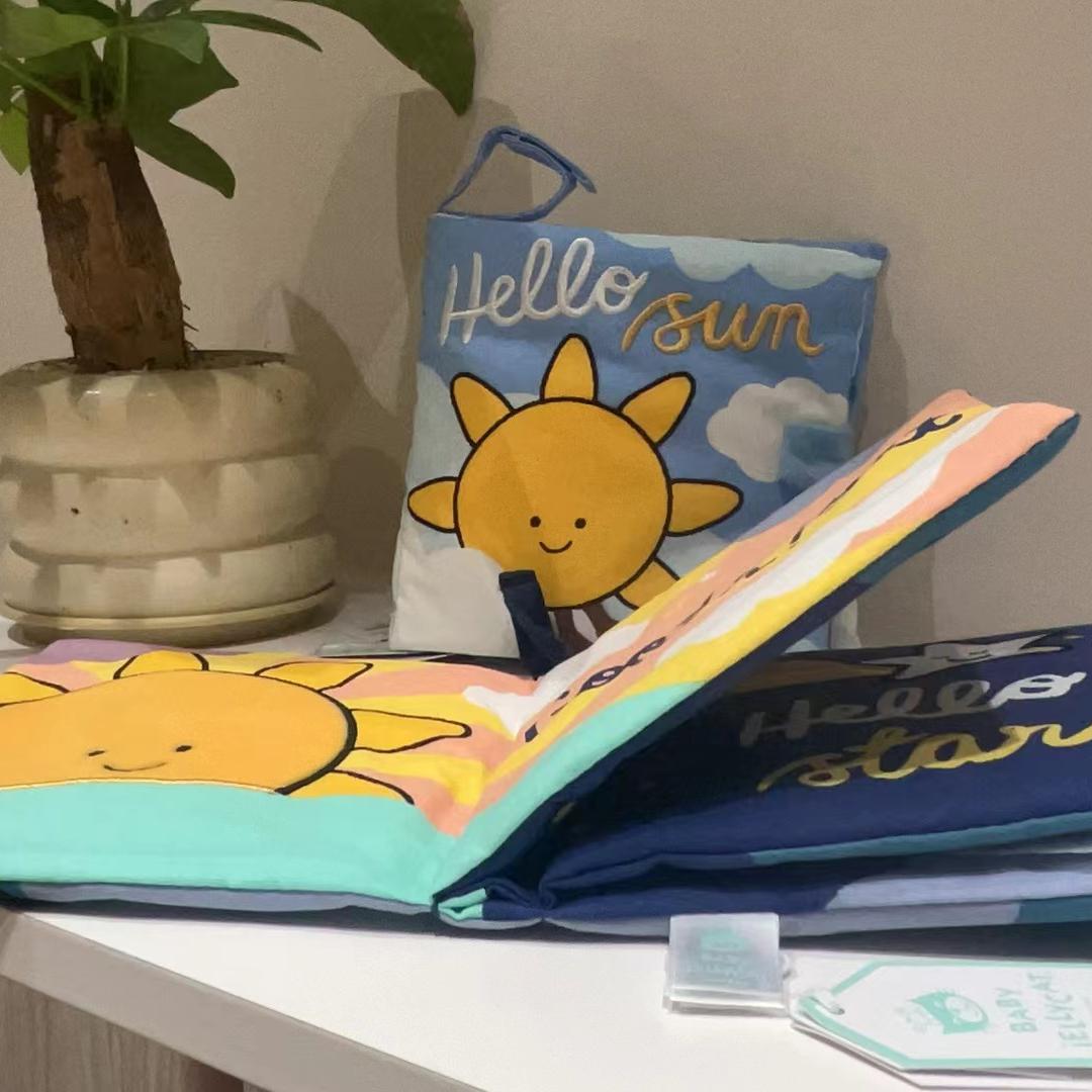 Jellycat你好太阳月亮布书玩具书可爱送礼宝宝早教故事书婴儿布书