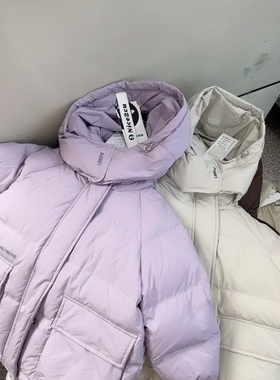 品牌童装2024冬新款男女童韩版洋气羽绒服儿童连帽加厚外套88333