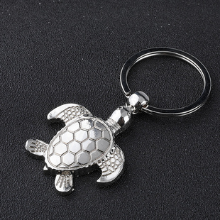 创意小乌龟金属钥匙扣激光定制文字王八海龟小挂件个性动物工艺品