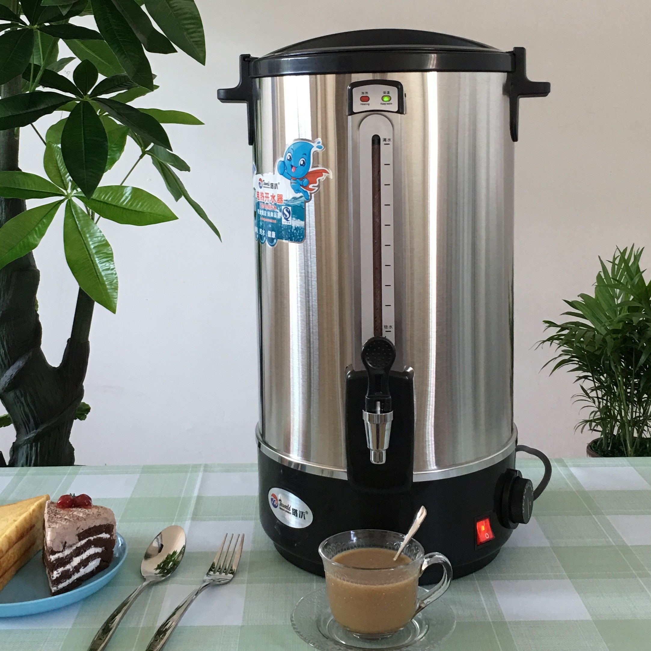 塔沃电热开水桶30升商用烧水桶饮水机热水壶大容量开水器煮茶桶