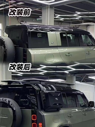 适用于20-23款路虎卫士110 90侧爬梯书包行李架折叠爬梯改装配件