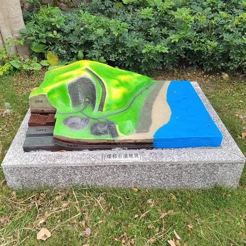 玻璃钢地震地貌模型形地理园摆件