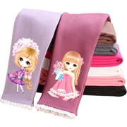 2019 thu đông mới cộng với nhung dày bé gái bé gái quần legging mặc quần tây quần áo trẻ em nước ngoài - Quần
