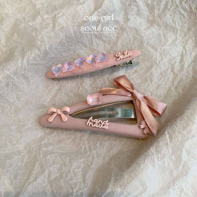 【粉色水晶】韩系粉水晶蝴蝶结