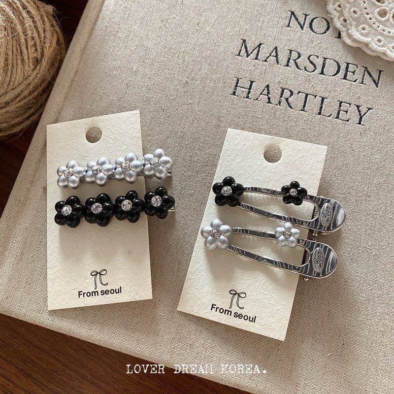 高级感黑白蝴蝶结发夹套装网红爆款立体迷你小香风树脂花朵鸭嘴夹,饰品/流行首饰/时尚饰品新,发饰,淘宝优惠券,粉丝福利购,淘宝优惠卷