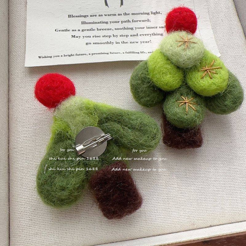 手工羊毛毡圣诞树胸针小清新可爱少女心节日氛围感礼物包包别针扣,饰品/流行首饰/时尚饰品新,胸针,淘宝优惠券,粉丝福利购,淘宝优惠卷