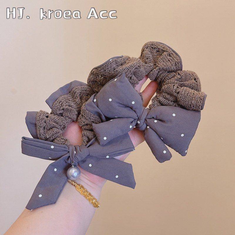 【实拍】韩里韩气高质感灰色蝴蝶结珍珠发圈气质百搭通勤优雅头绳,饰品/流行首饰/时尚饰品新,发饰,淘宝优惠券,粉丝福利购,淘宝优惠卷