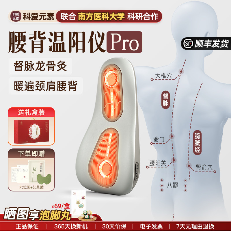 生日礼物无烟艾灸督脉腰背温阳仪晒背八髎腰骶靠垫小靠山Pro