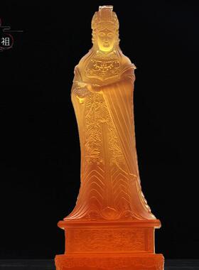 琉璃站像妈祖娘娘天上圣母菩萨佛像摆件居家客厅佛堂摆放天后默娘