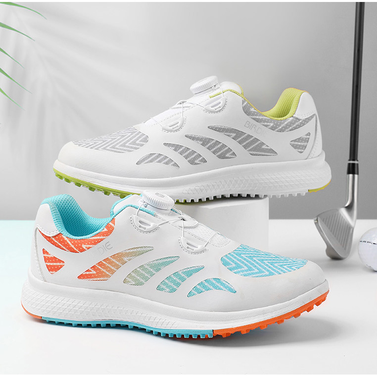 新品birdie高尔夫儿童球鞋男女童旋转鞋带青少年防水运动鞋子舒适