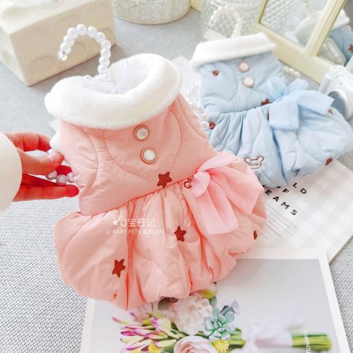 【华丽公主裙】宠物猫咪比熊泰迪狗狗衣服冬装棉衣可爱公主连衣裙