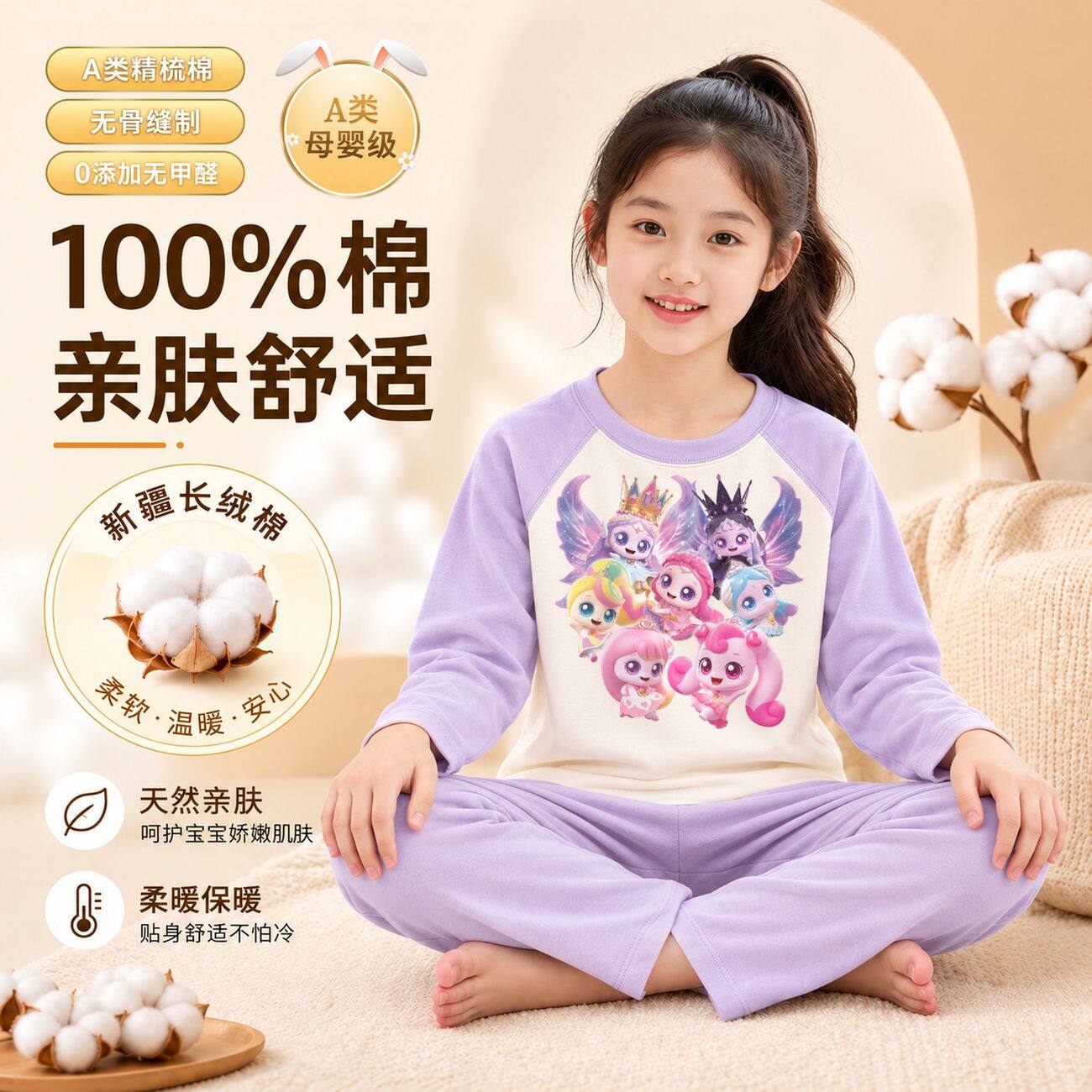 奇妙萌可女童秋冬新疆纯