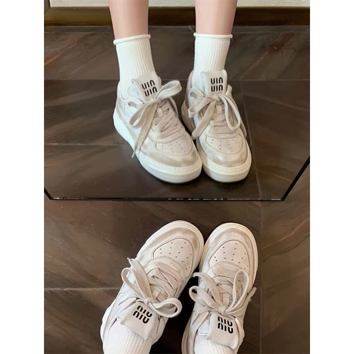miu风厚底脏脏鞋小白鞋