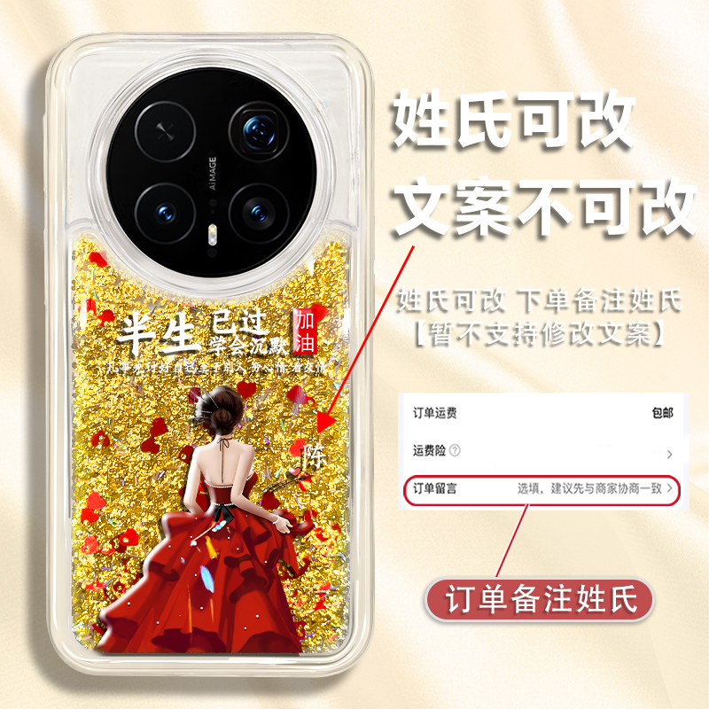 流沙细闪透明全包硅胶壳