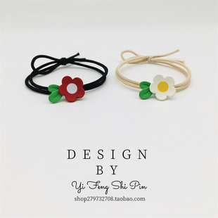 田野可爱小花朵发绳少女小清新甜美头饰皮筋田园日系精致简约ins