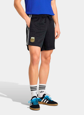 Adidas阿迪达斯男士运动休闲短裤透气沙滩裤黑色系带JZ6308