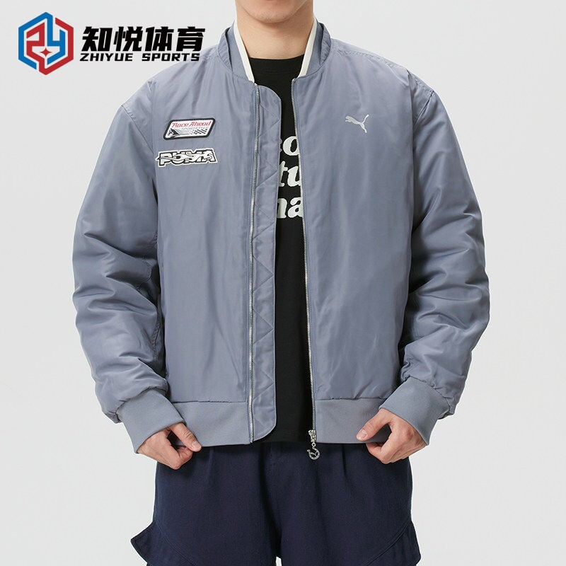 Puma彪马棒球服男女复古运动休闲连帽徽章夹克外套636028-71-01