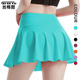 女式 速干网球短裙带内衬口袋高腰羽毛球健身百褶裙跑步运动半身裙