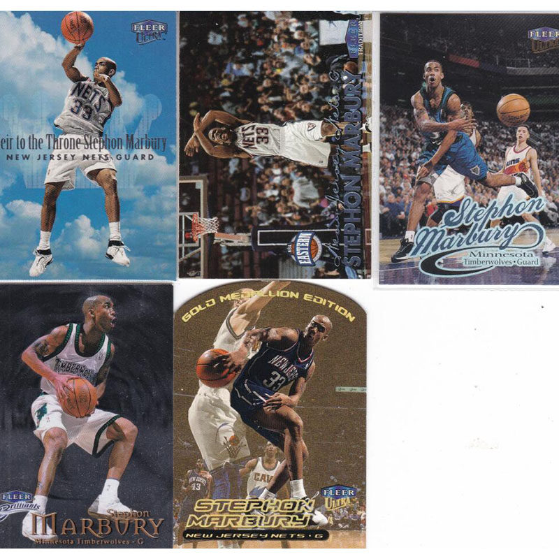 NBA球星卡 斯蒂芬马布里 FLEER 1999 经典老卡 独狼 切割