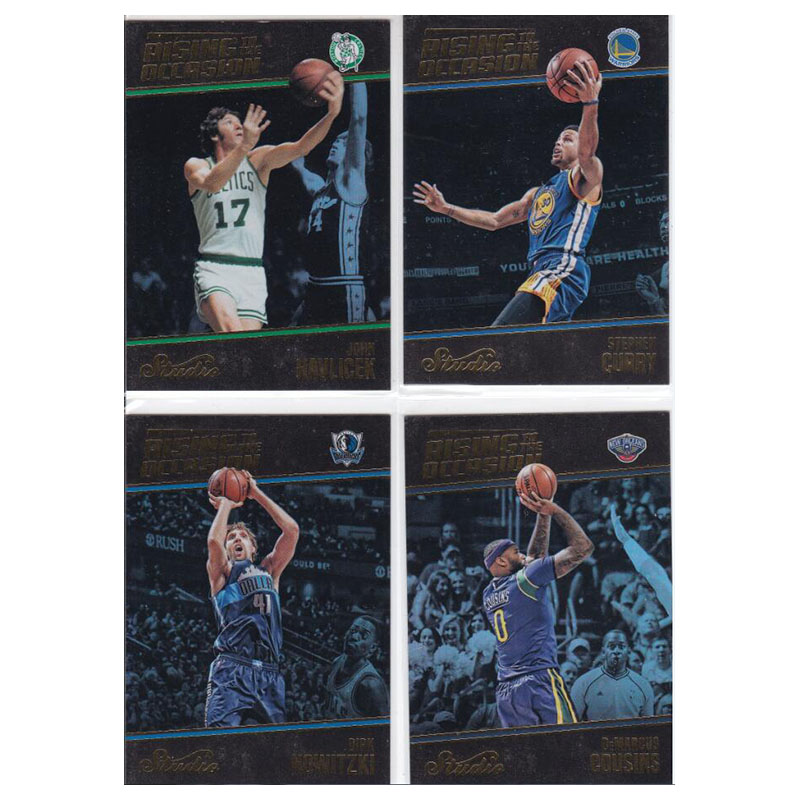 NBA球星卡阿金萨库里考辛斯诺维斯基 panini16-17studio折射特卡