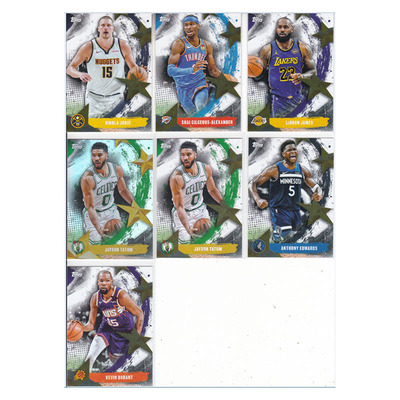 球星卡约基奇亚历山大勒布朗塔图姆爱德华兹杜兰特topps2025stars