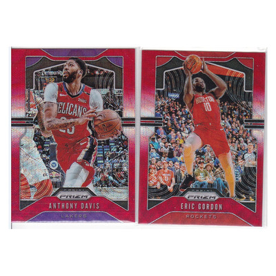 球星卡 安东尼戴维斯 埃里克戈登 红折射帕尼尼19-20prizm